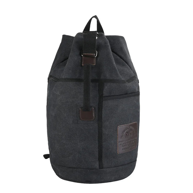 Rolltop Rucksack Herren Schwarz Robust
