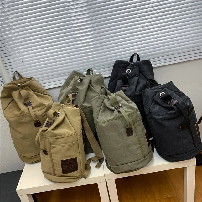 Robuster Rolltop Rucksack Herren aus Canvas