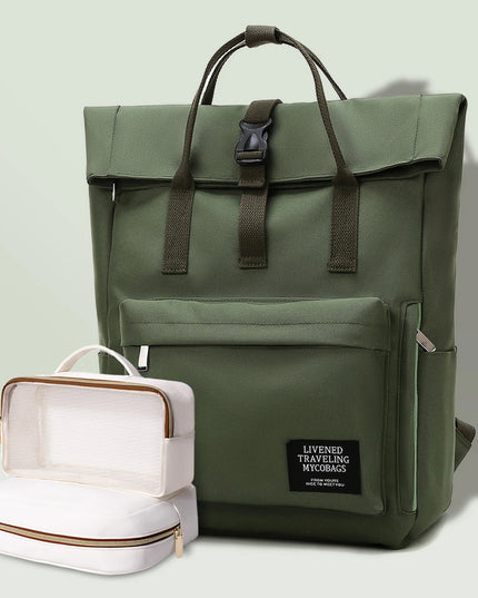 Rolltop Rucksack Gruen – Dein Uni-Style-Set