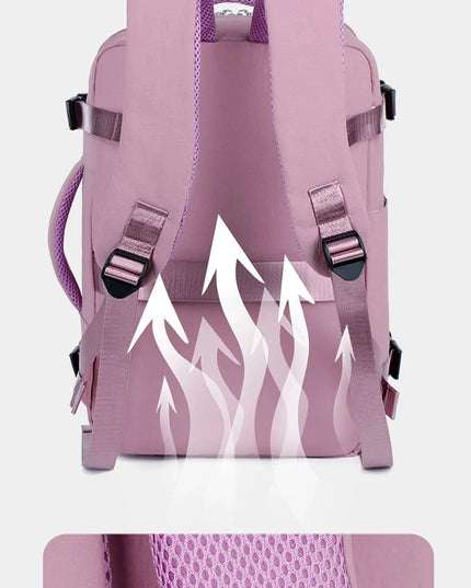 Rolltop Rucksack Wasserdicht Damen Pink –