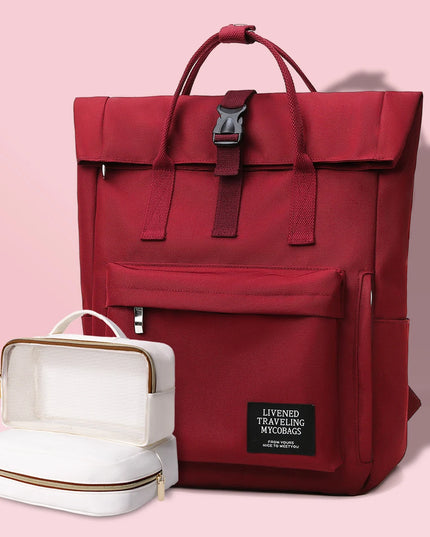 Rolltop Rucksack Rot – Dein vielseitiger