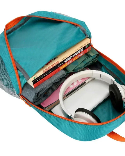 Rolltop Rucksack Wasserdicht Blau Sportlich