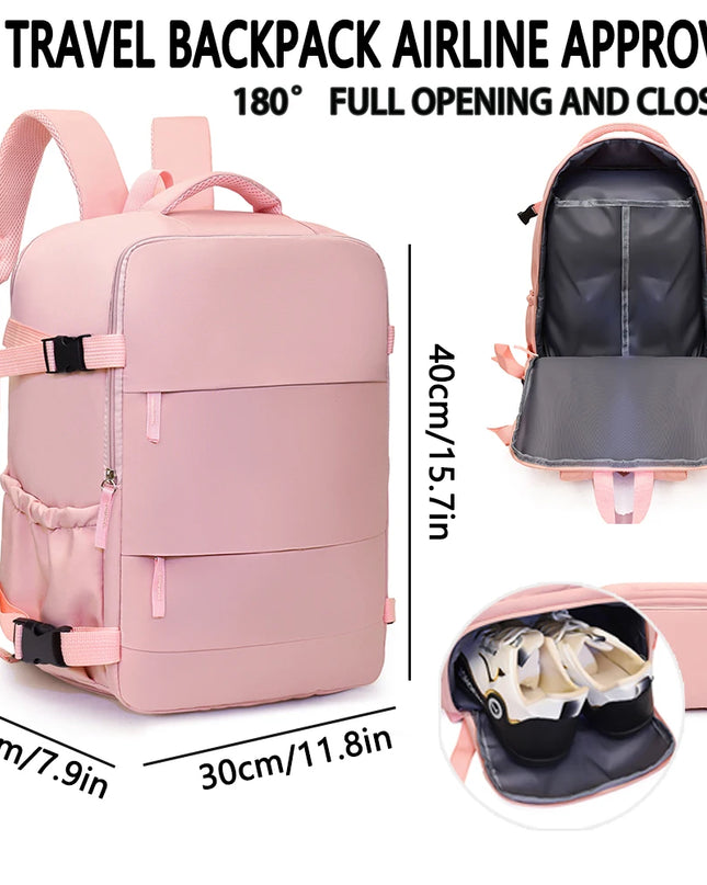 Rolltop Rucksack Pink – Leicht & Kompakt