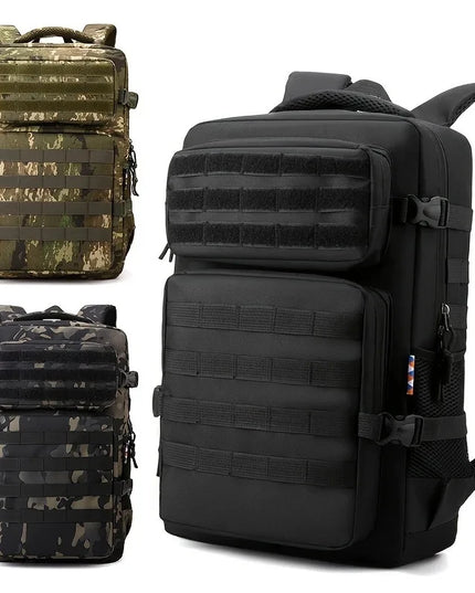 Rolltop Rucksack Herren Schwarz Taktisch