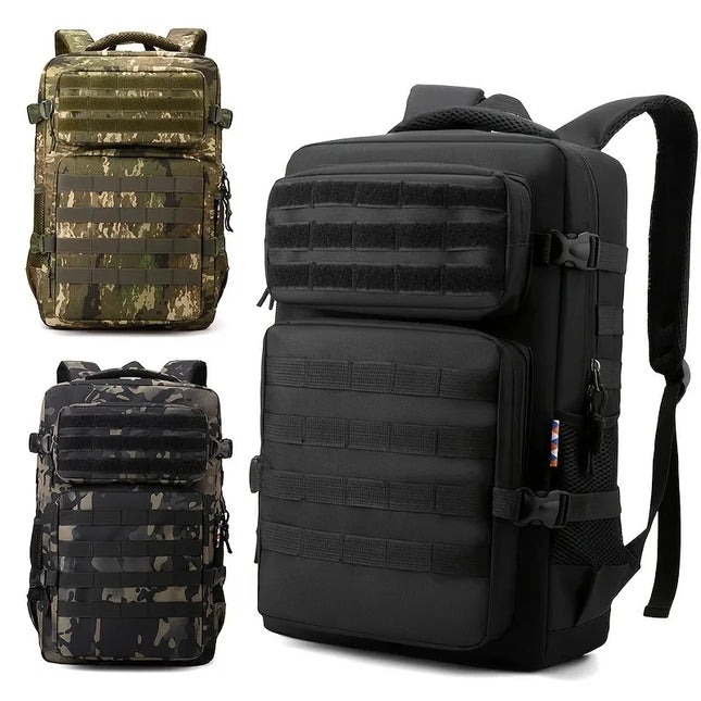 Rolltop Rucksack Herren Schwarz Taktisch