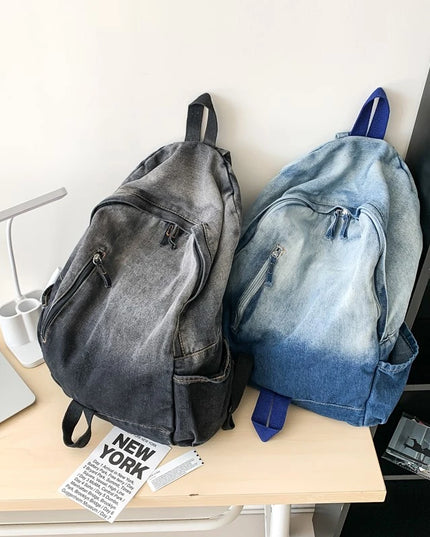 Dein Denim Rolltop Rucksack für jeden Tag