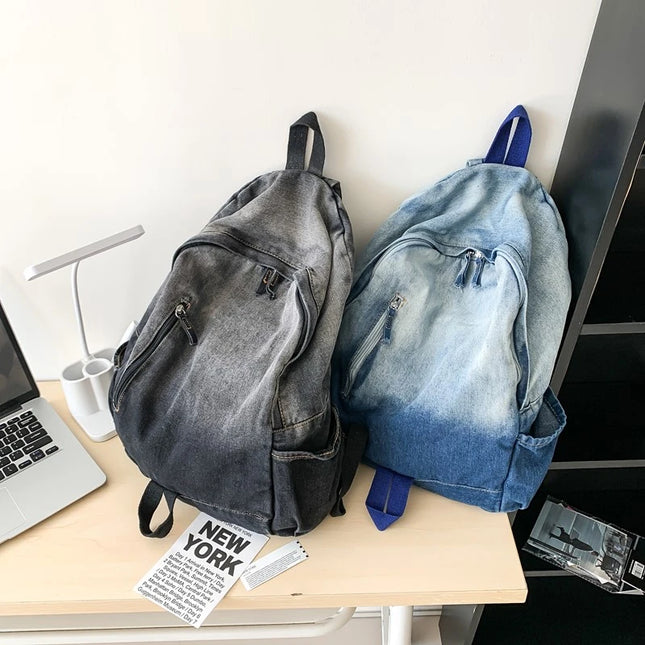 Dein Denim Rolltop Rucksack für jeden Tag