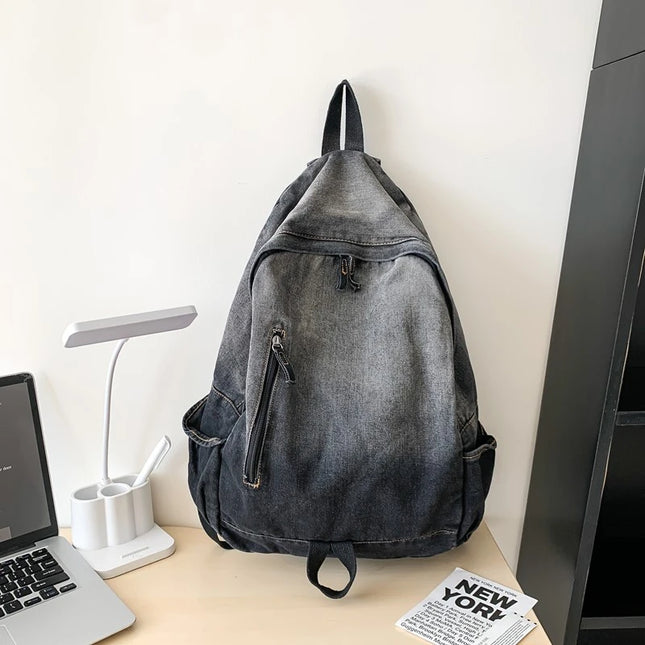 Dein Denim Rolltop Rucksack für jeden Tag