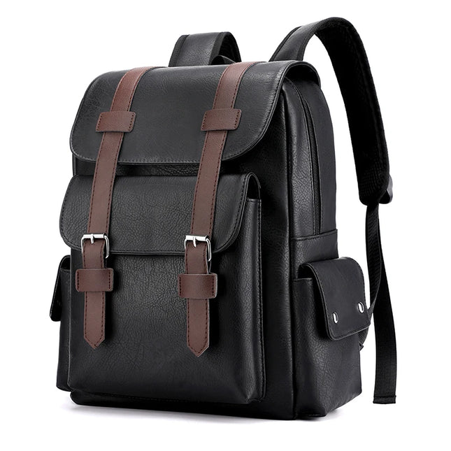 Rolltop Rucksack Herren Schwarz Elegant