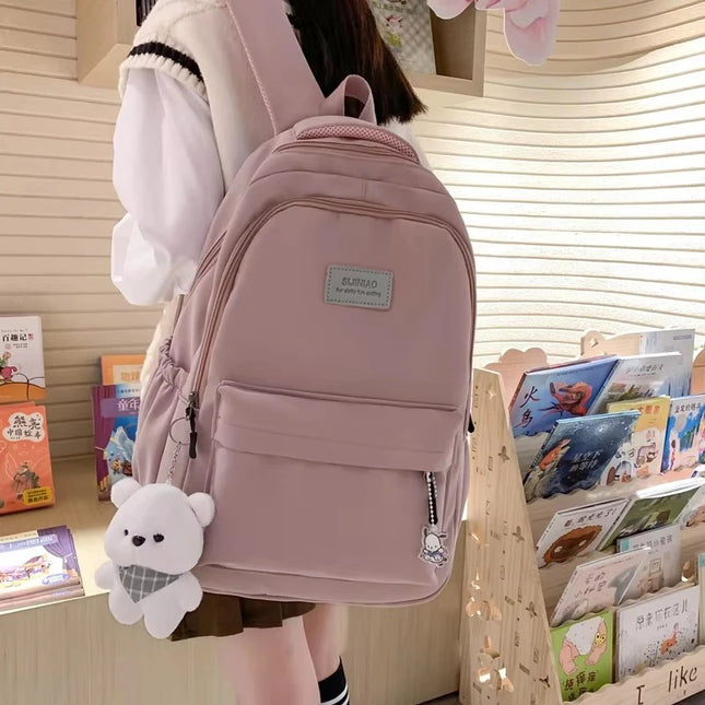 Trendy College Rolltop Rucksack Wasserdicht