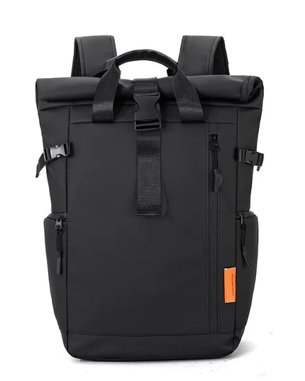 Rolltop Rucksack Herren Schwarz Faltbar