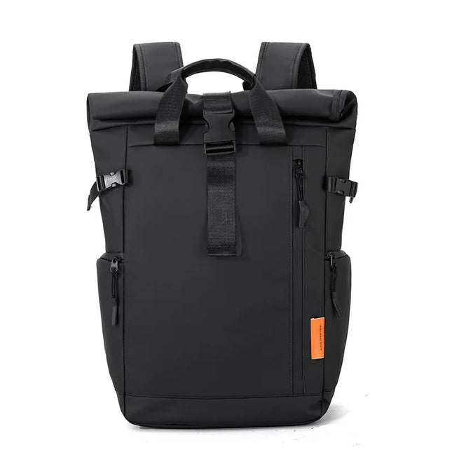 Rolltop Rucksack Herren Schwarz Faltbar