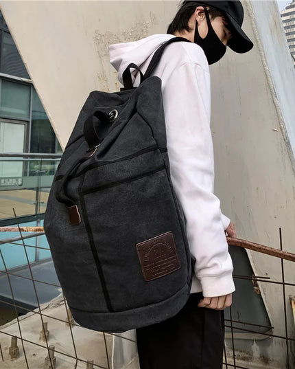 Rolltop Rucksack Herren Khaki Vielseitig