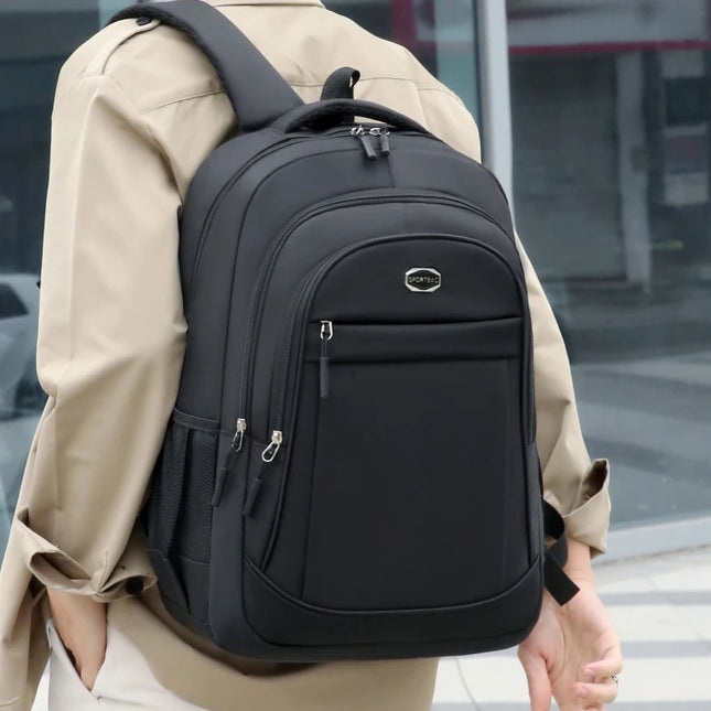 Rucksack mit Rolltop Schwarz – Dein