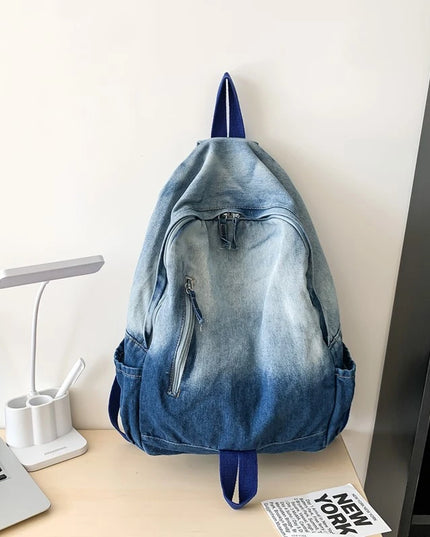 Dein Denim Rolltop Rucksack für jeden Tag