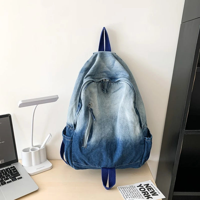 Dein Denim Rolltop Rucksack für jeden Tag