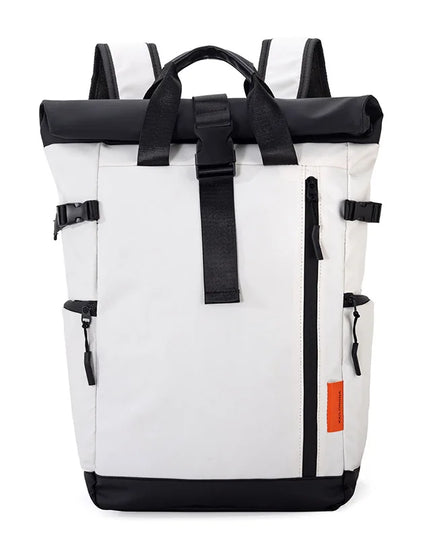 Rolltop Rucksack Herren Weiss Faltbar