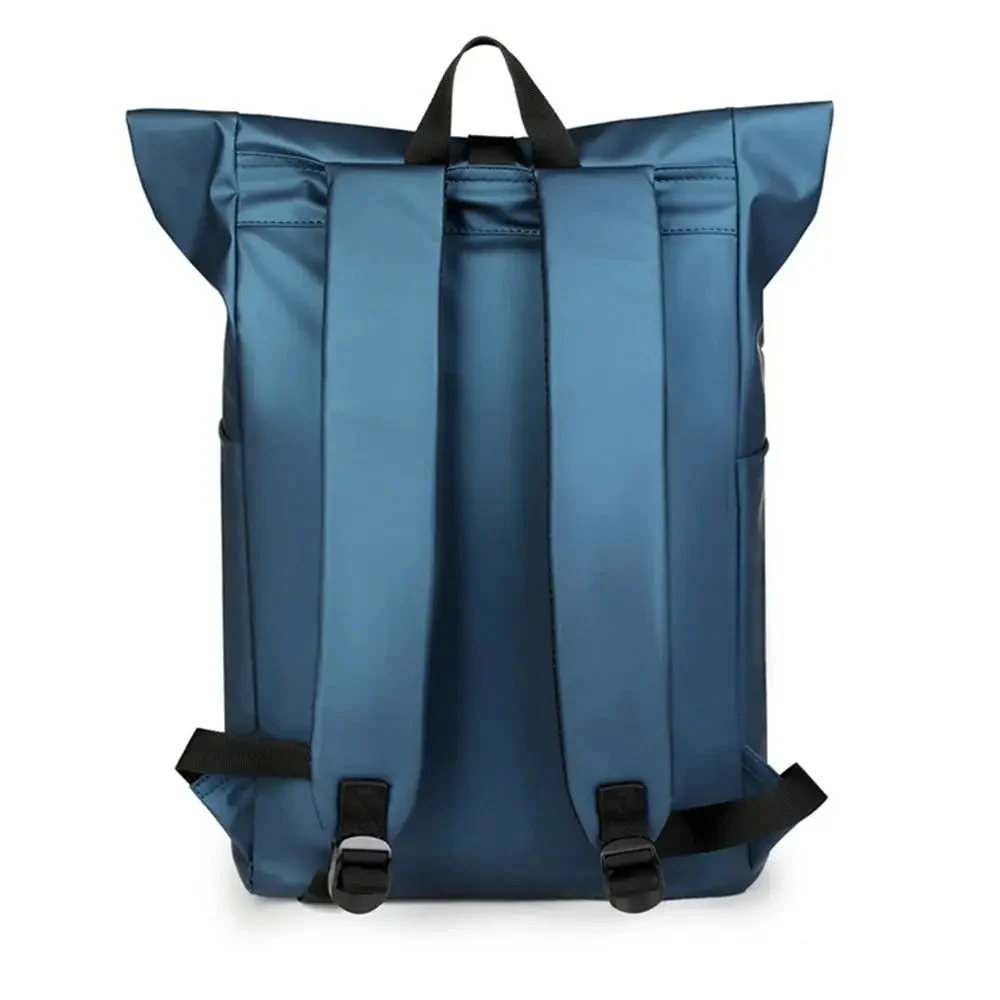 Rolltop Rucksack Wasserdicht Grau Modern – Bild 6