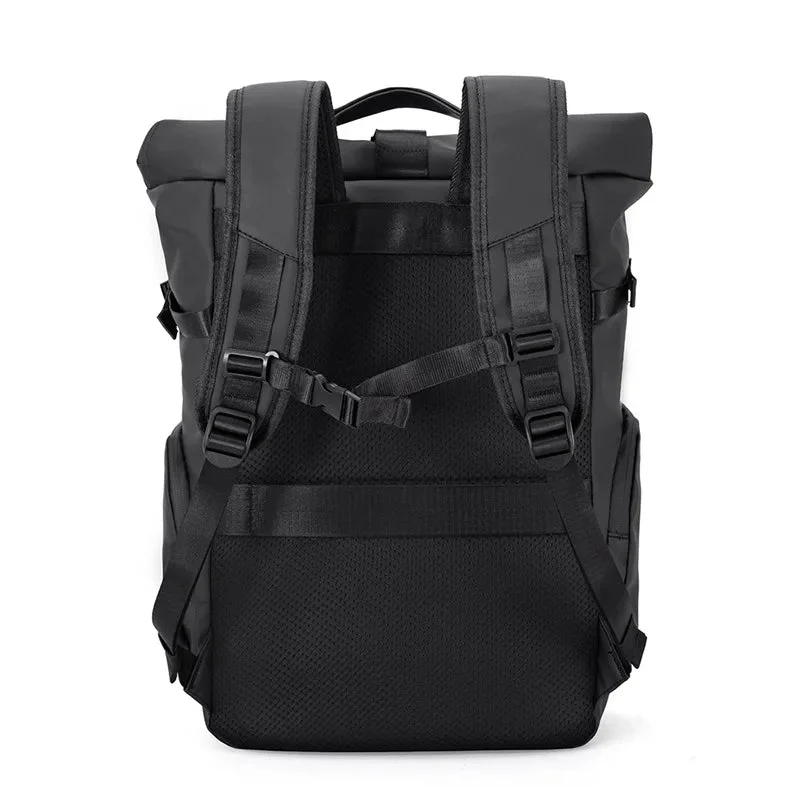 Rolltop Rucksack Herren Weiß Faltbar – Bild 2