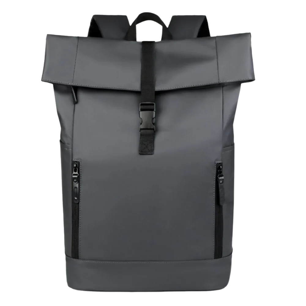 Rolltop Rucksack Wasserdicht Grau Modern
