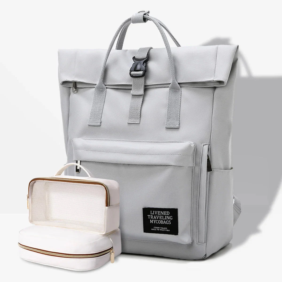 Rolltop Rucksack Grau – Flexibel & Modern