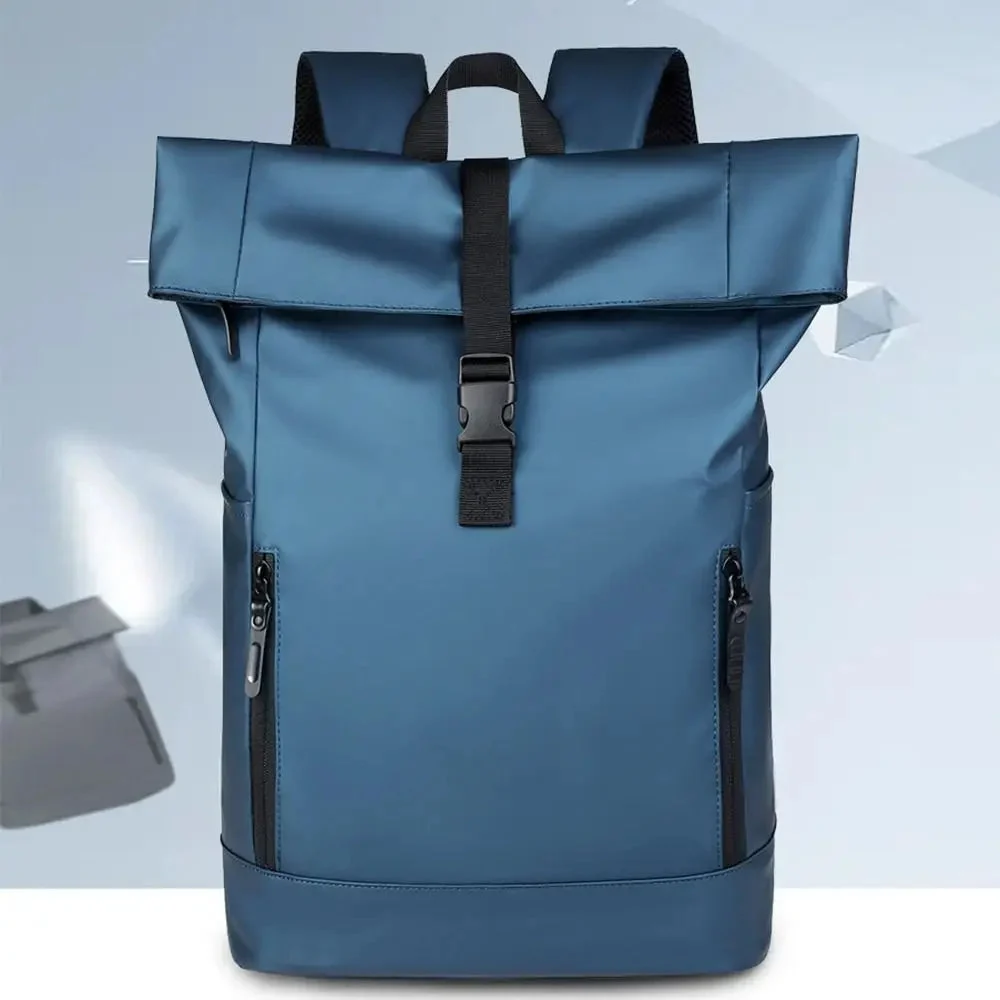 Rolltop Rucksack Wasserdicht Grau Modern – Bild 2